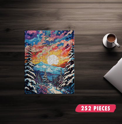 Rainbow Winter Jigsaw Puzzle