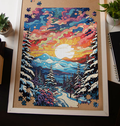Rainbow Winter Jigsaw Puzzle