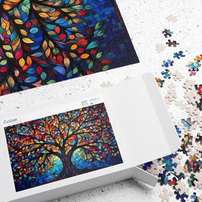 Tree of Life Mosaic Art Jigsaw Puzzle