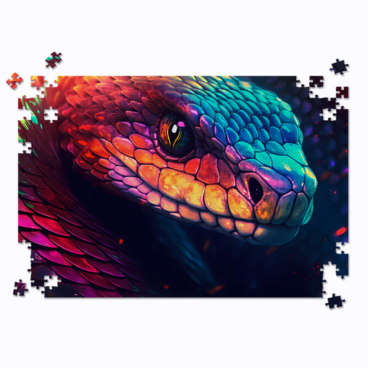 Neon Snake Jigsaw Puzzle