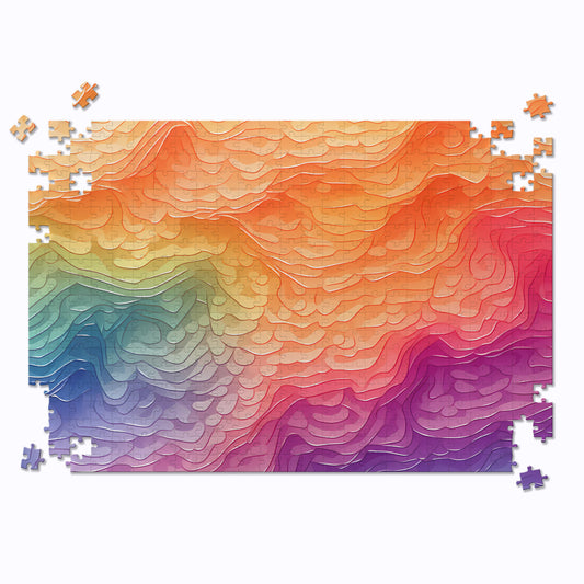 Abstract Rainbow Jigsaw Puzzle