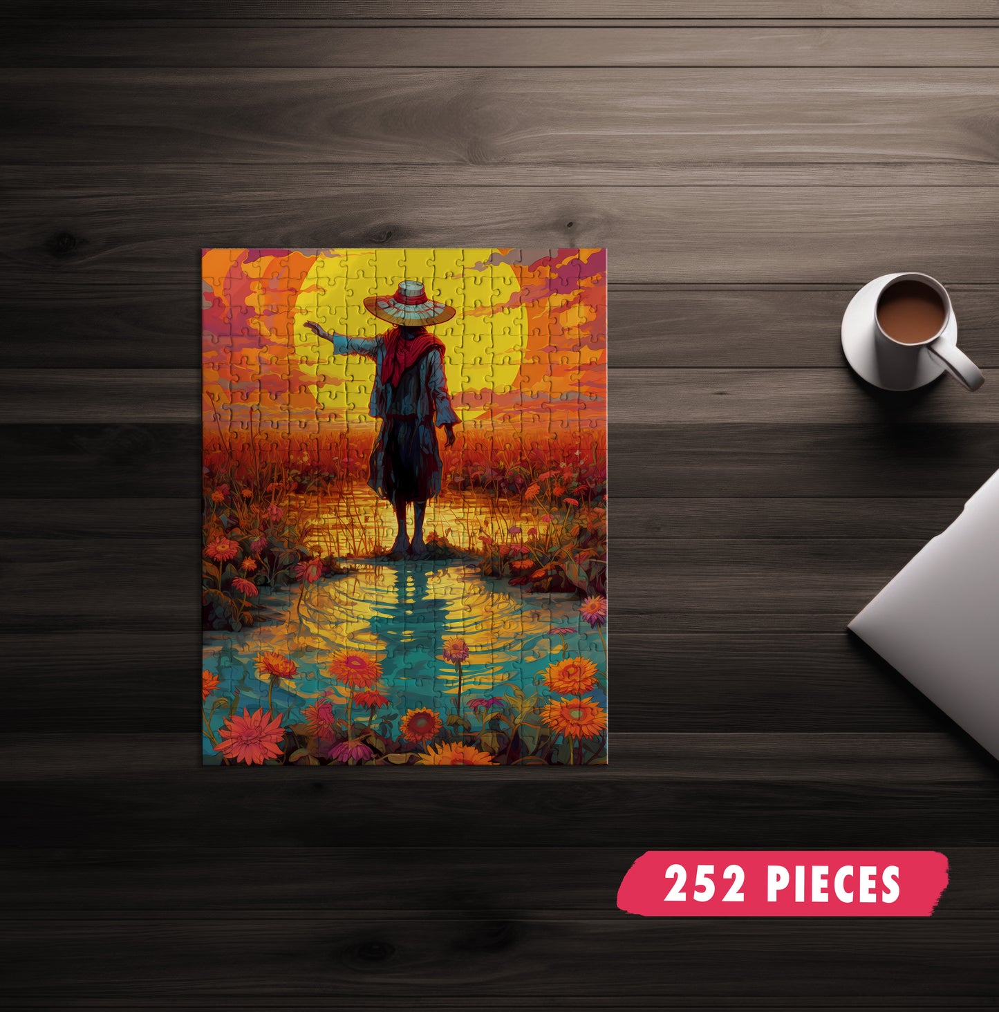 Sunset Scarecrow Jigsaw Puzzle