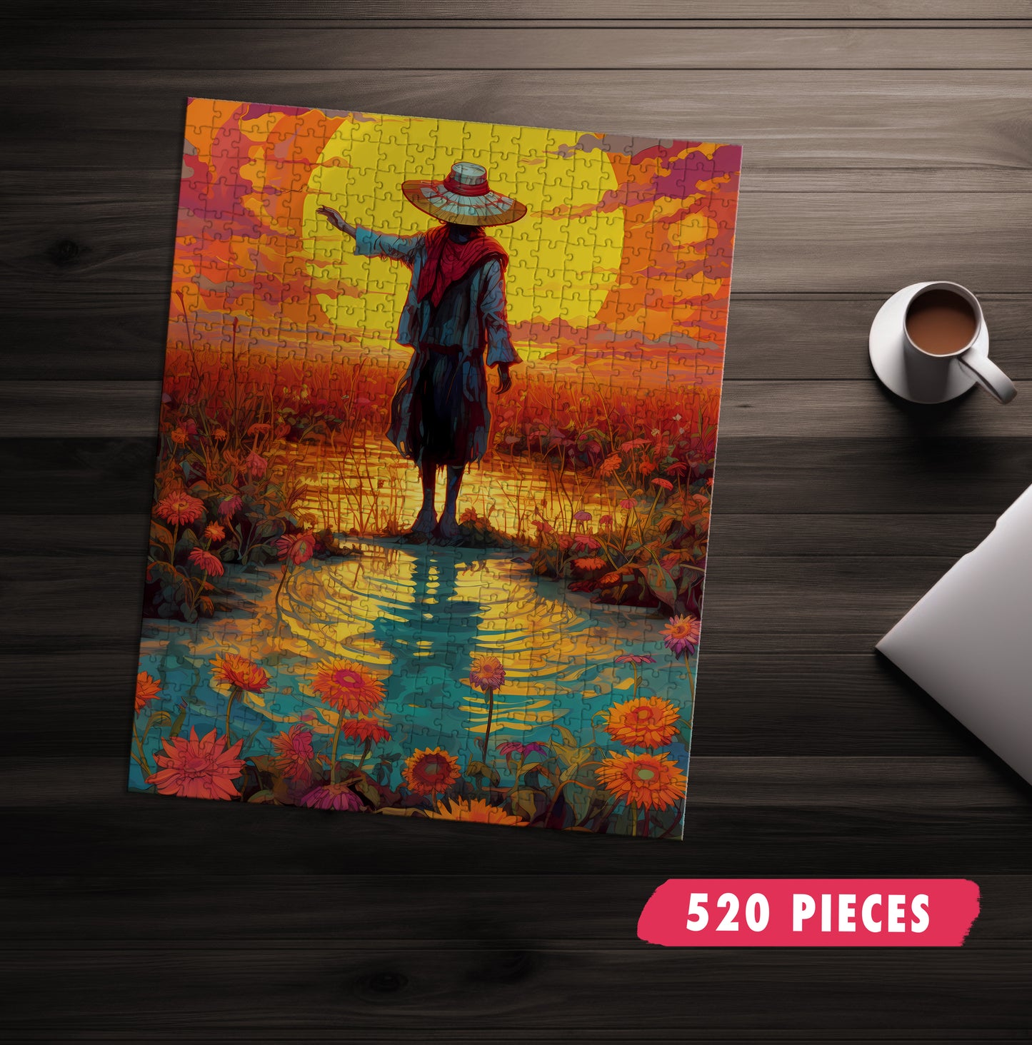 Sunset Scarecrow Jigsaw Puzzle