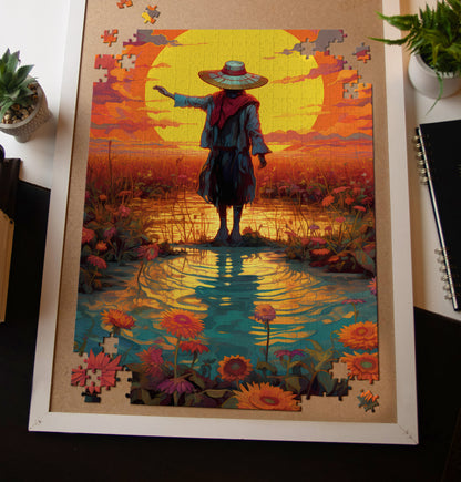 Sunset Scarecrow Jigsaw Puzzle