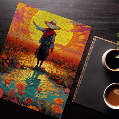 Sunset Scarecrow Jigsaw Puzzle