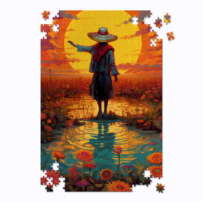 Sunset Scarecrow Jigsaw Puzzle