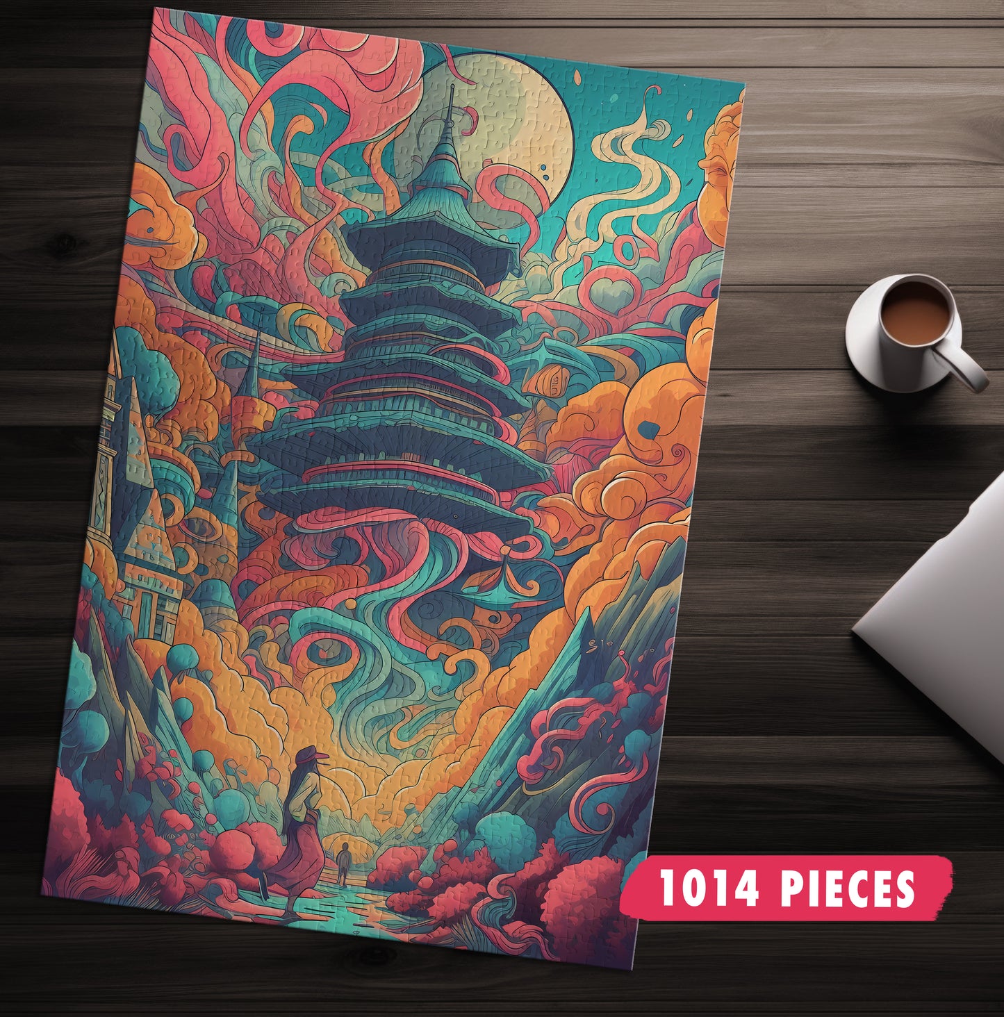 Psychedelic Temple Jigsaw Puzzle