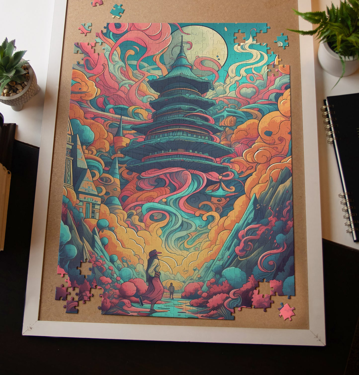 Psychedelic Temple Jigsaw Puzzle