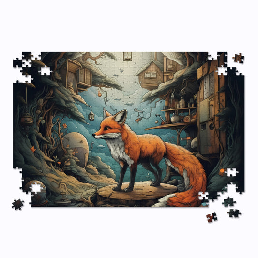 Cute Fox Hole Jigsaw Puzzle